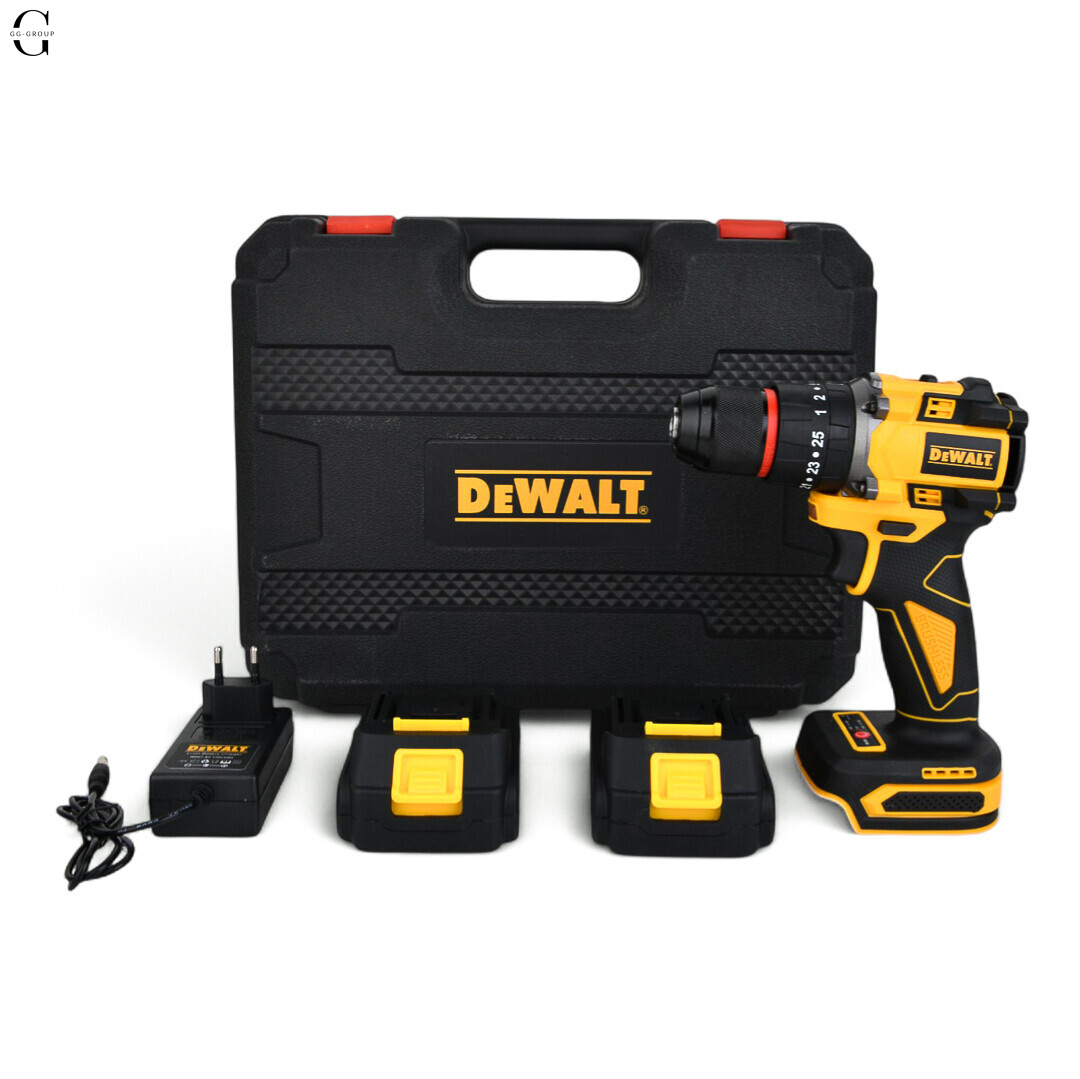 Шуруповерт DeWALT 36V Безщітковий + 2 АКБ 2Ah + Металевий патрон + Набір інструментів 